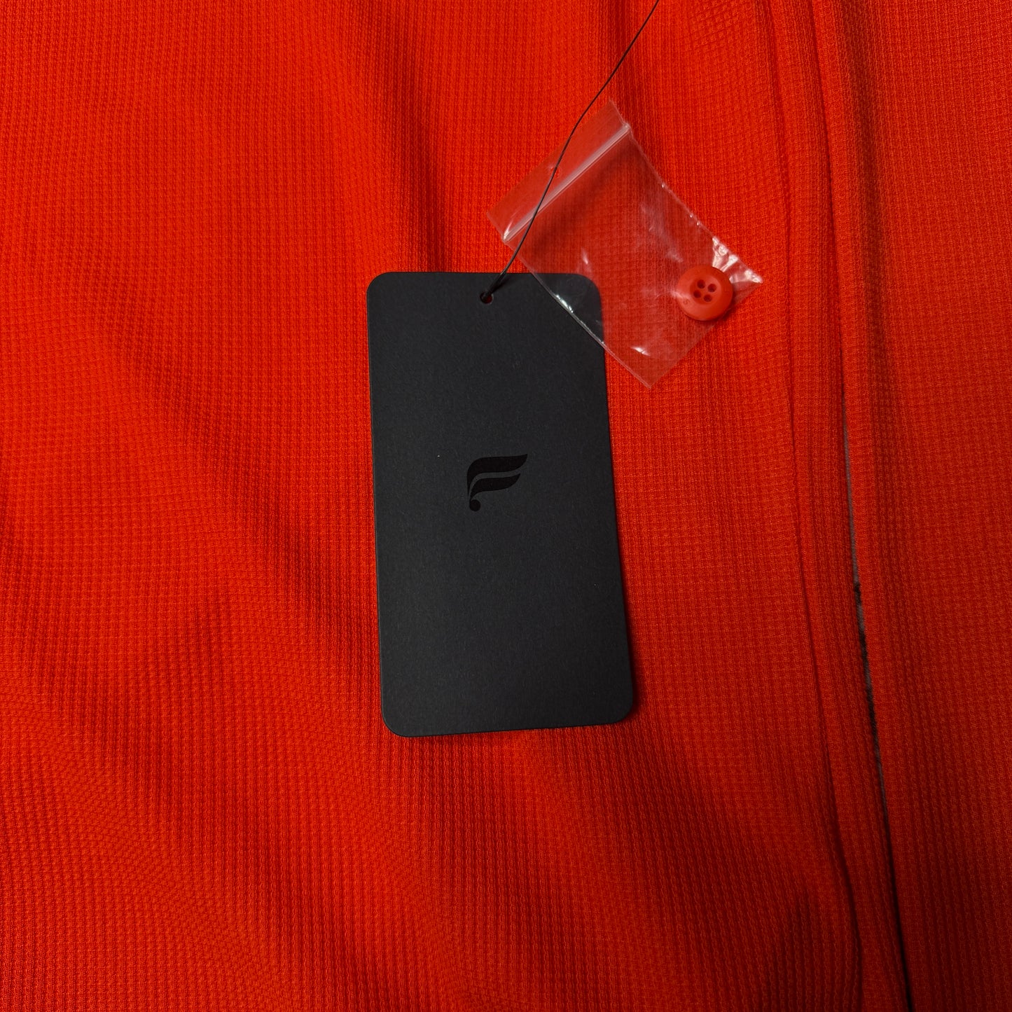 NWT Fabletics Long Sleeve Waffle Henley Orange XL