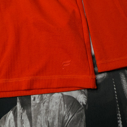 NWT Fabletics Long Sleeve Waffle Henley Orange XL