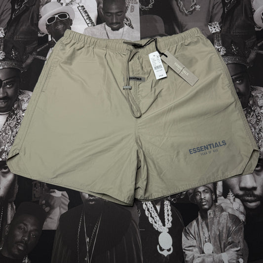 NWT Fear Of God Essentials Volley Shorts Moss Large