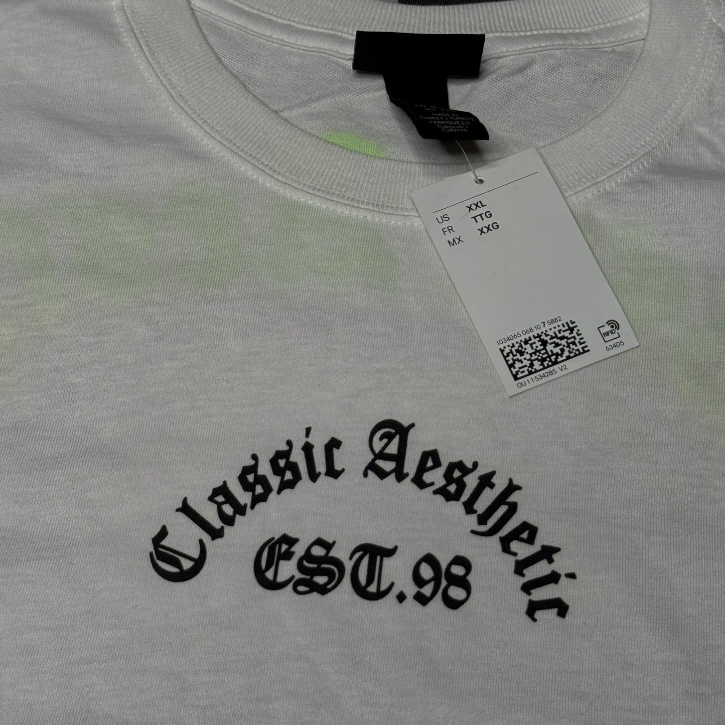 NWT H&M Loose Fit Printed Tee White
