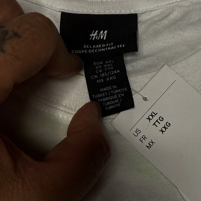 NWT H&M Loose Fit Printed Tee White