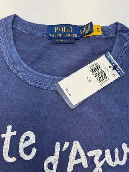 NWT Polo Ralph Lauren Classic Fit Embroidered Jersey T-Shirt Large Blue