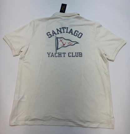 NWT Polo Ralph Lauren Classic Fit Nautical Mesh Polo Shirt Size Large White