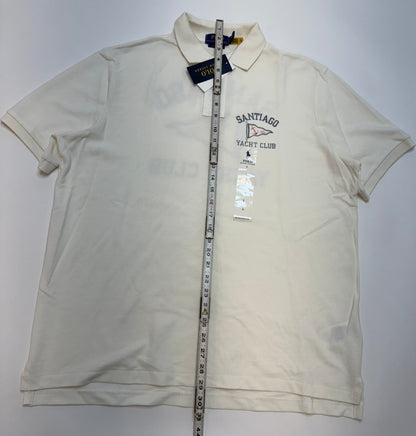 NWT Polo Ralph Lauren Classic Fit Nautical Mesh Polo Shirt Size Large White