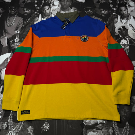 NWT Polo Ralph Lauren Classic Fit Striped Fleece Rugby Shirt XL