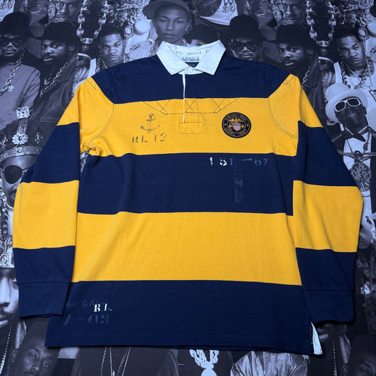 NWT Polo Ralph Lauren Classic Fit Striped Jersey Rugby Shirt Medium
