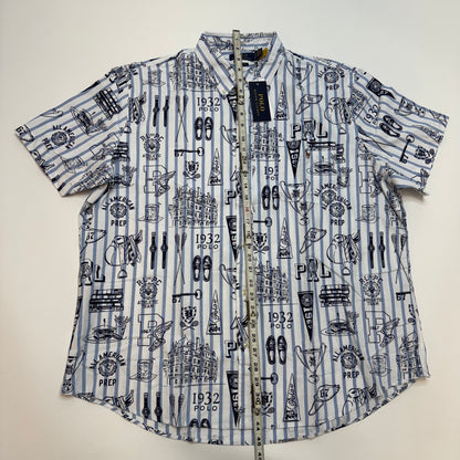 NWT Polo Ralph Lauren Classic Fit Striped Oxford Button Down Shirt Size XXL