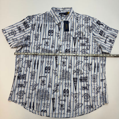 NWT Polo Ralph Lauren Classic Fit Striped Oxford Button Down Shirt Size XXL