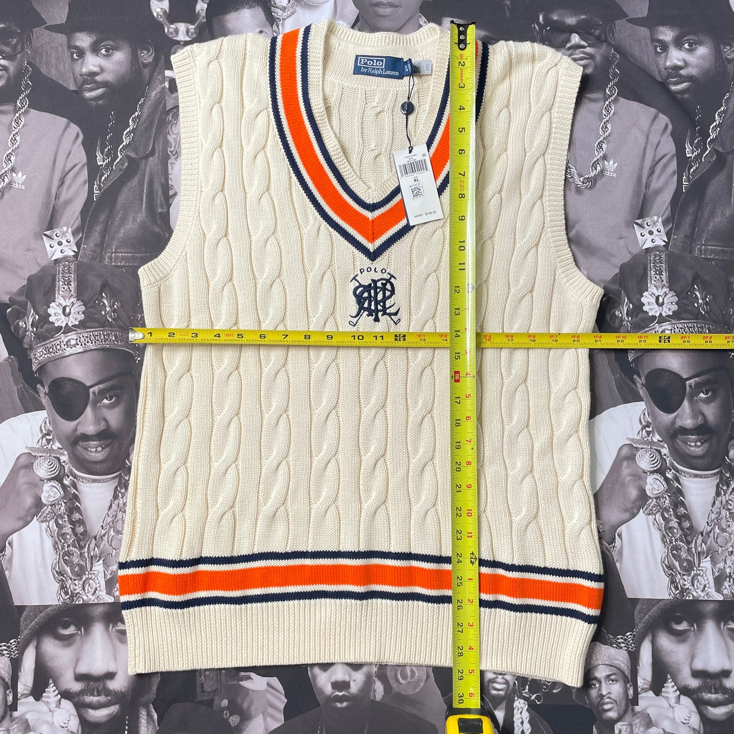 NWT Polo Ralph Lauren Crest Cotton Cricket Vest XL 639839
