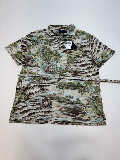 NWT Polo Ralph Lauren Custom Slim Fit Printed Mesh Polo Shirt XL Multi-Colored