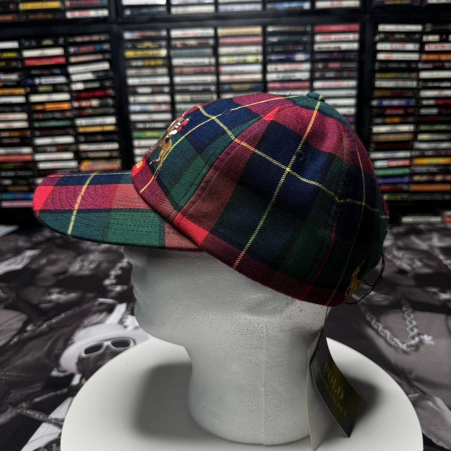 NWT Polo Ralph Lauren Men's Triple-Pony Plaid Flannel Ball Cap