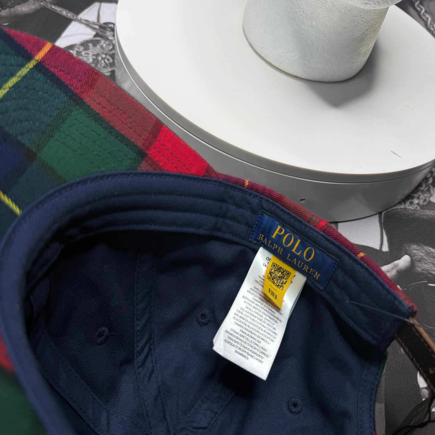 NWT Polo Ralph Lauren Men's Triple-Pony Plaid Flannel Ball Cap