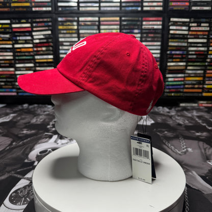 NWT Polo Ralph Lauren P-Wing Ball Cap One Size Red Cotton