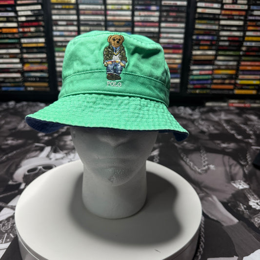 NWT Polo Ralph Lauren Polo Bear Twill Bucket Hat S/M