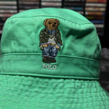 NWT Polo Ralph Lauren Polo Bear Twill Bucket Hat S/M