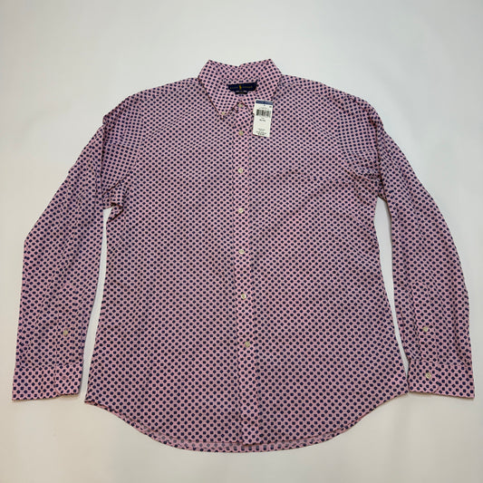 Polo Ralph Lauren Slim Fit Pink Blue Geometric Pattern Button Down XL