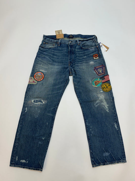 NWT Polo Ralph Lauren Vintage Classic Fit Graphic Jean Blue Size 34x30 MPN 197748141468