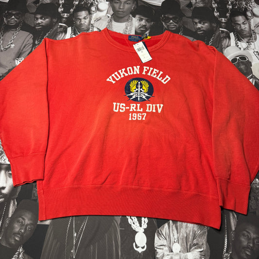 NWT Polo Ralph Lauren Vintage Fit Fleece Graphic Sweatshirt XL Red