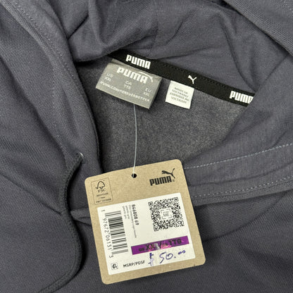 NWT Puma Men's Embroidered Logo Fleece Hoodie sz XXL Galactic Grey