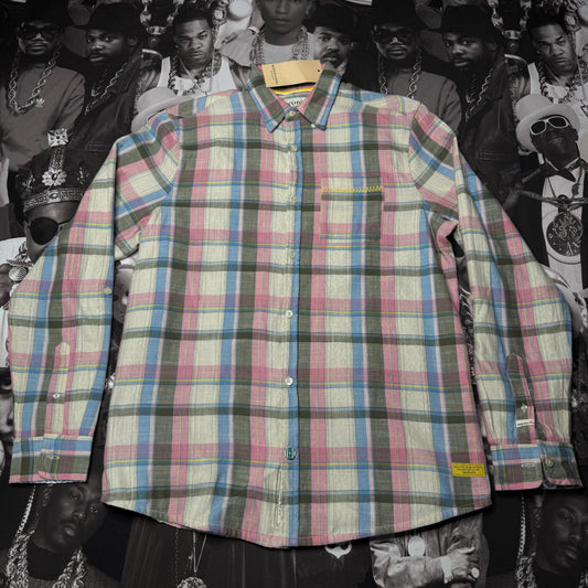 NWT Scotch & Soda Yam Dyed Check Long Sleeve Button Up Shirt Size Medium