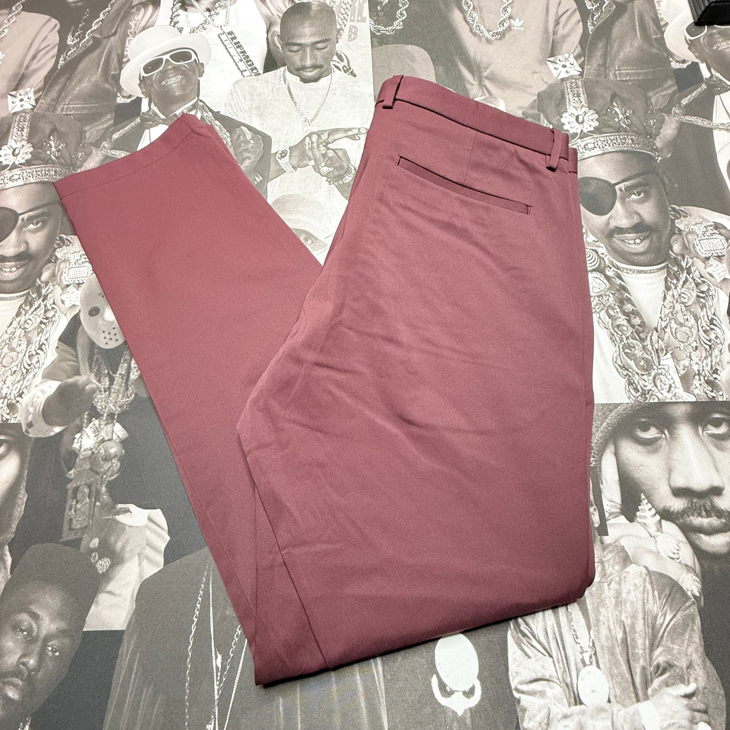 NWT THEORY Mens Zaine Neoteric Chino Pants Malbec Burgundy size 36