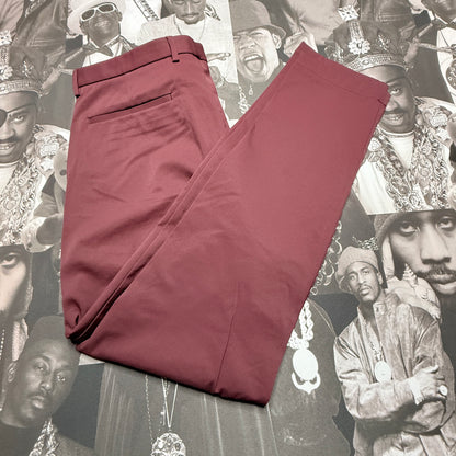 NWT THEORY Mens Zaine Neoteric Chino Pants Malbec Burgundy size 36