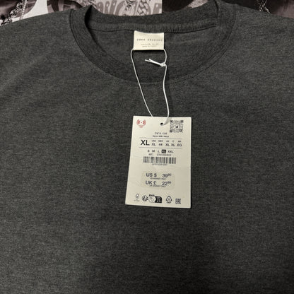 NWT Zara Origins heavyweight Tee sz XL Dark Grey