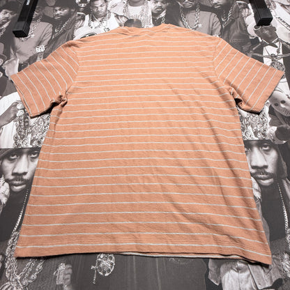 NWT Zara Striped T-Shirt Rust / Grey Size XL