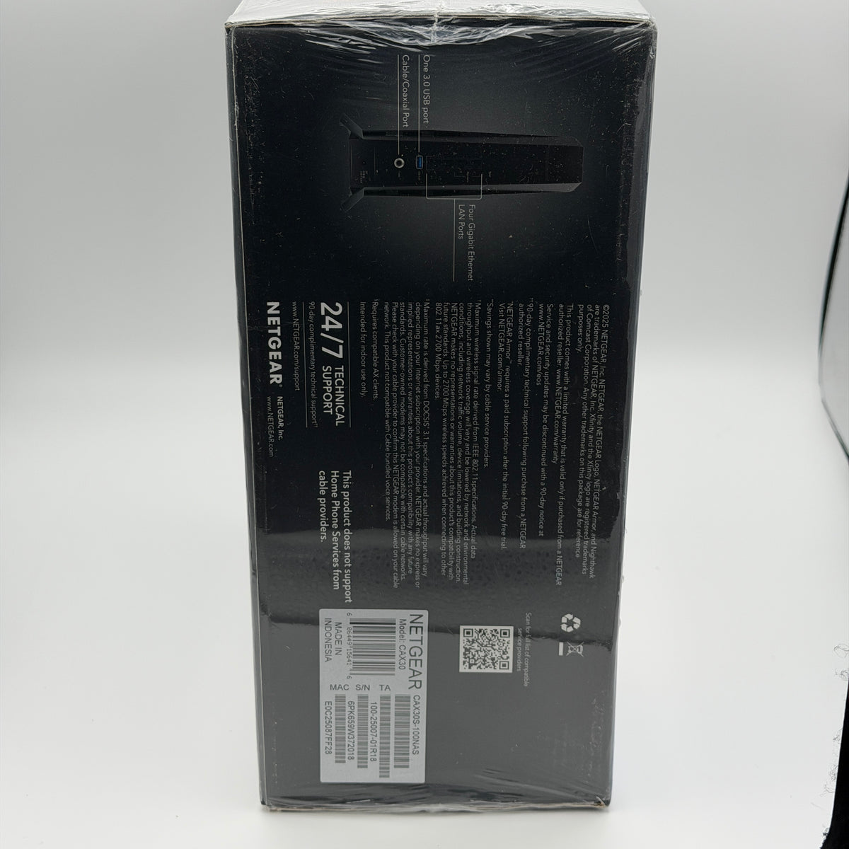 Netgear Nighthawk AX6 AX2700 WiFi 6 DOCSIS 3.1 Cable Modem Router Black NIB
