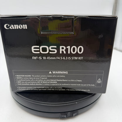 New Canon EOS R100 Digital Camera Kit - Black
