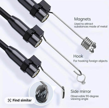 New Susumu Industrial Endoscope - Black -Car Inspection Camera, Waterproof Car Inspection Tool with LCD Screen,