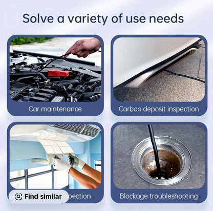 New Susumu Industrial Endoscope - Black -Car Inspection Camera, Waterproof Car Inspection Tool with LCD Screen,