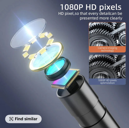 New Susumu Industrial Endoscope - Black -Car Inspection Camera, Waterproof Car Inspection Tool with LCD Screen,