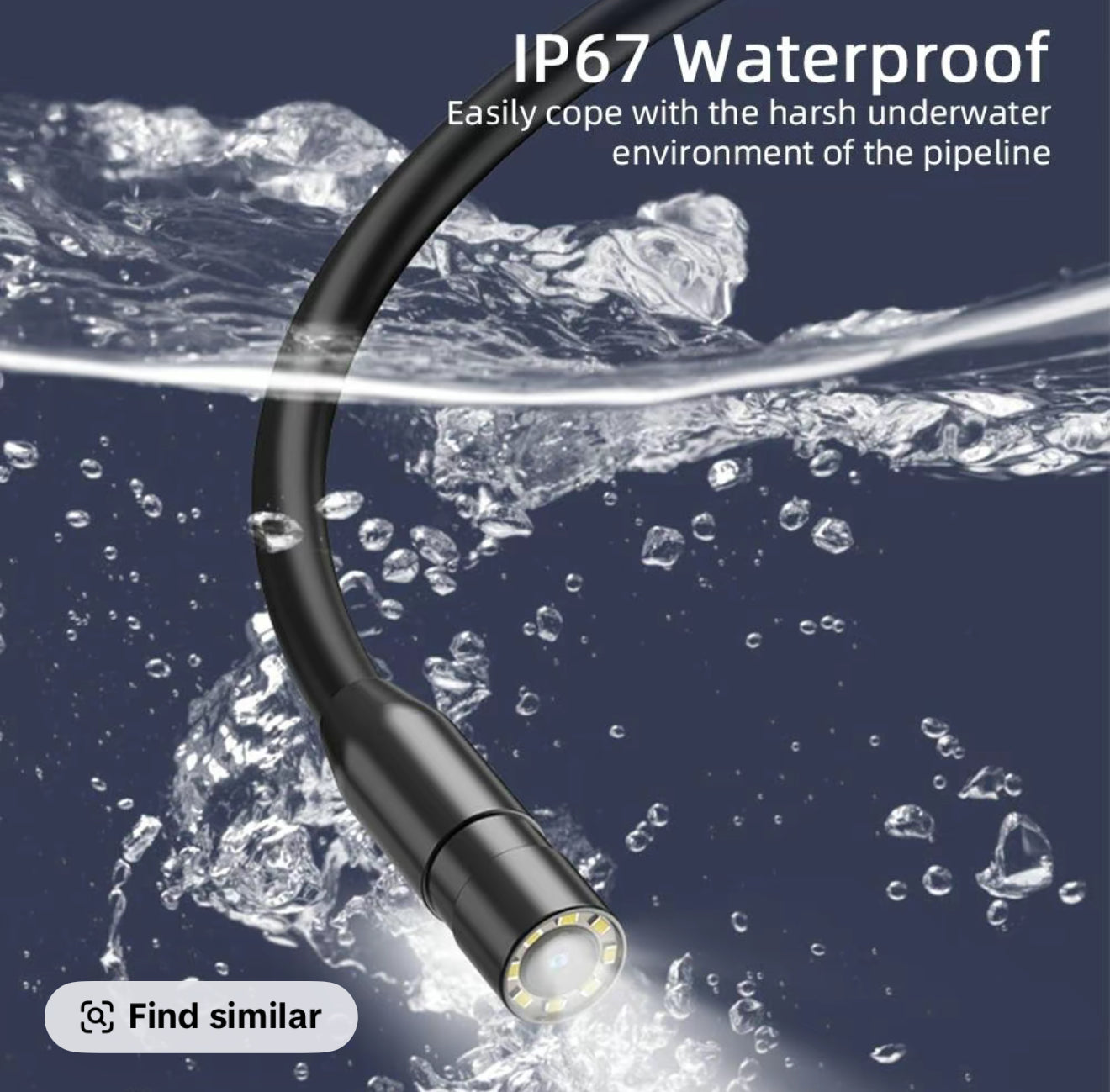 New Susumu Industrial Endoscope - Black -Car Inspection Camera, Waterproof Car Inspection Tool with LCD Screen,