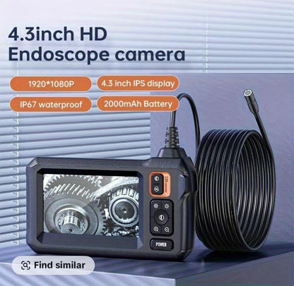 New Susumu Industrial Endoscope - Black -Car Inspection Camera, Waterproof Car Inspection Tool with LCD Screen,