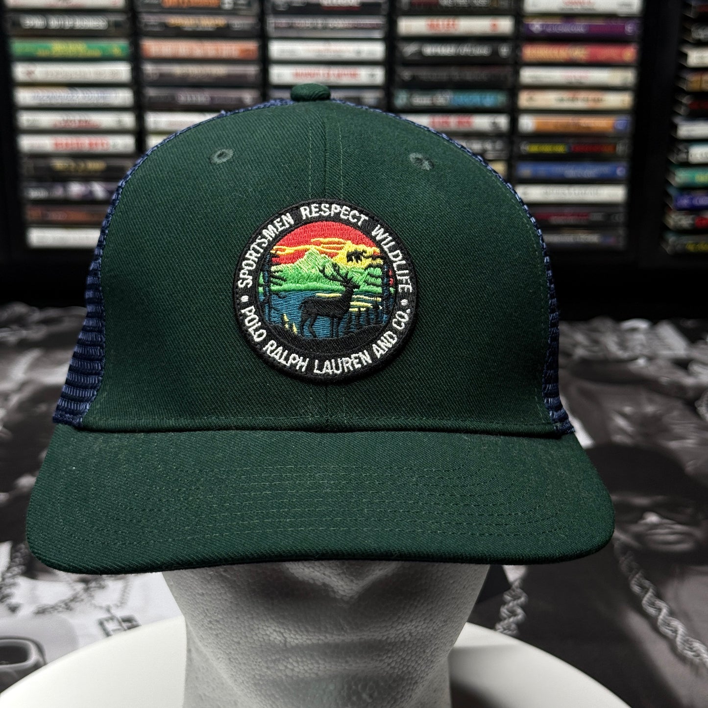 NWT Polo Ralph Lauren Sportsman Respect Wildlife Patch Trucker Hat Cap Outdoors Green