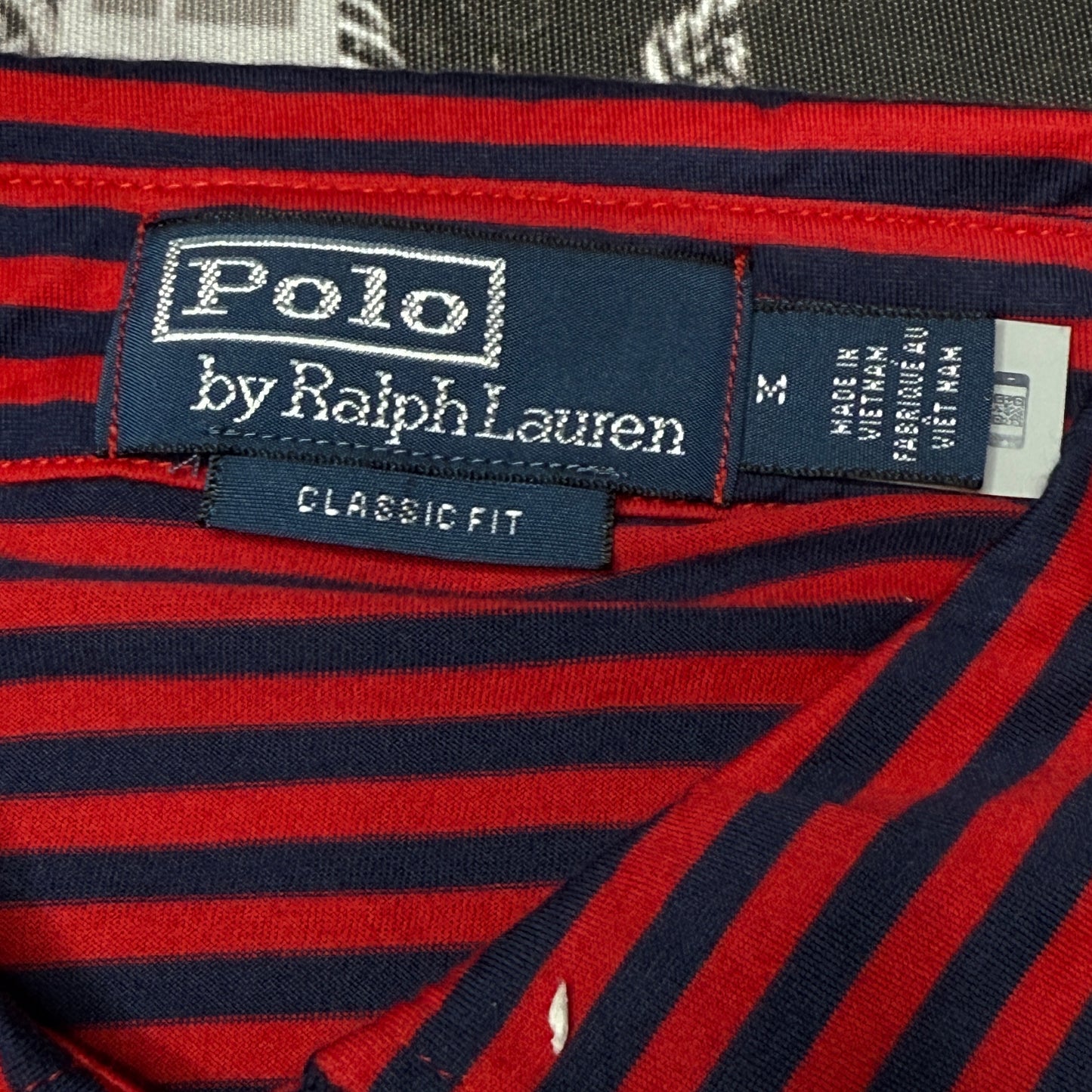 NWT Polo Ralph Lauren Striped Classic Fit Crest Polo Shirt Medium Red