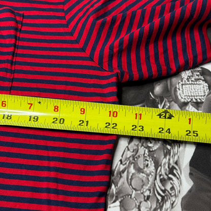 NWT Polo Ralph Lauren Striped Classic Fit Crest Polo Shirt Medium Red