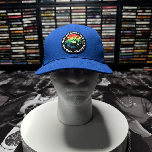 NWT Polo Ralph Lauren Sportsman Respect Wildlife Patch Trucker Hat Cap Outdoors Blue