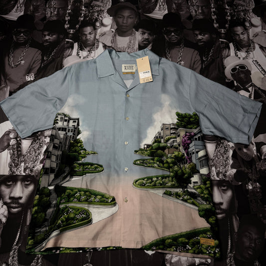 NWT Scotch & Soda Men's Printed Relaxed-Fit Short-Sleeve Shirt Large