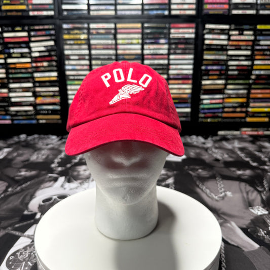 NWOT Polo Ralph Lauren P-Wing Ball Cap One Size Red Cotton