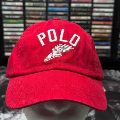 NWOT Polo Ralph Lauren P-Wing Ball Cap One Size Red Cotton