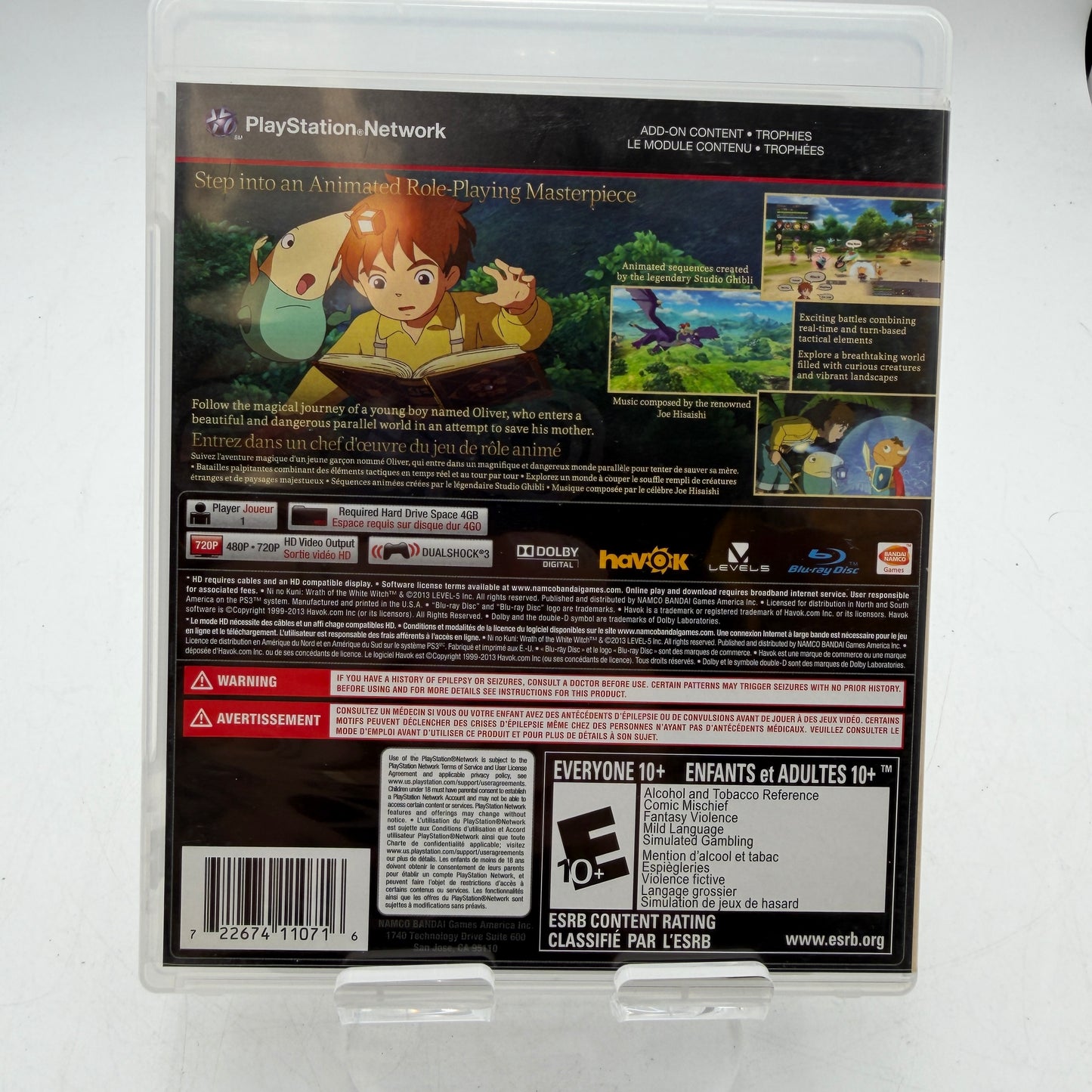 Ni No Kuni: Wrath of the White Witch PS3 PlayStation 3 Video Game