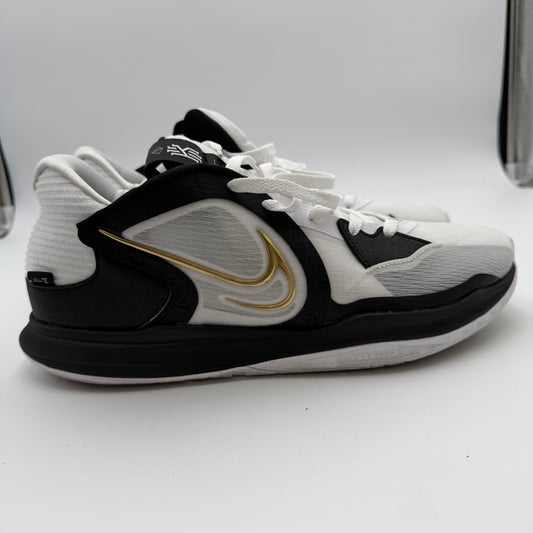 Used Nike Kyrie Low 5 Mens Size 12 Black White Gold Basketball Shoes DJ6012 101