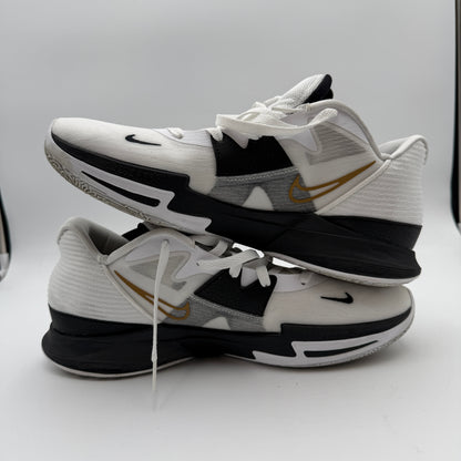 Used Nike Kyrie Low 5 Mens Size 12 Black White Gold Basketball Shoes DJ6012 101