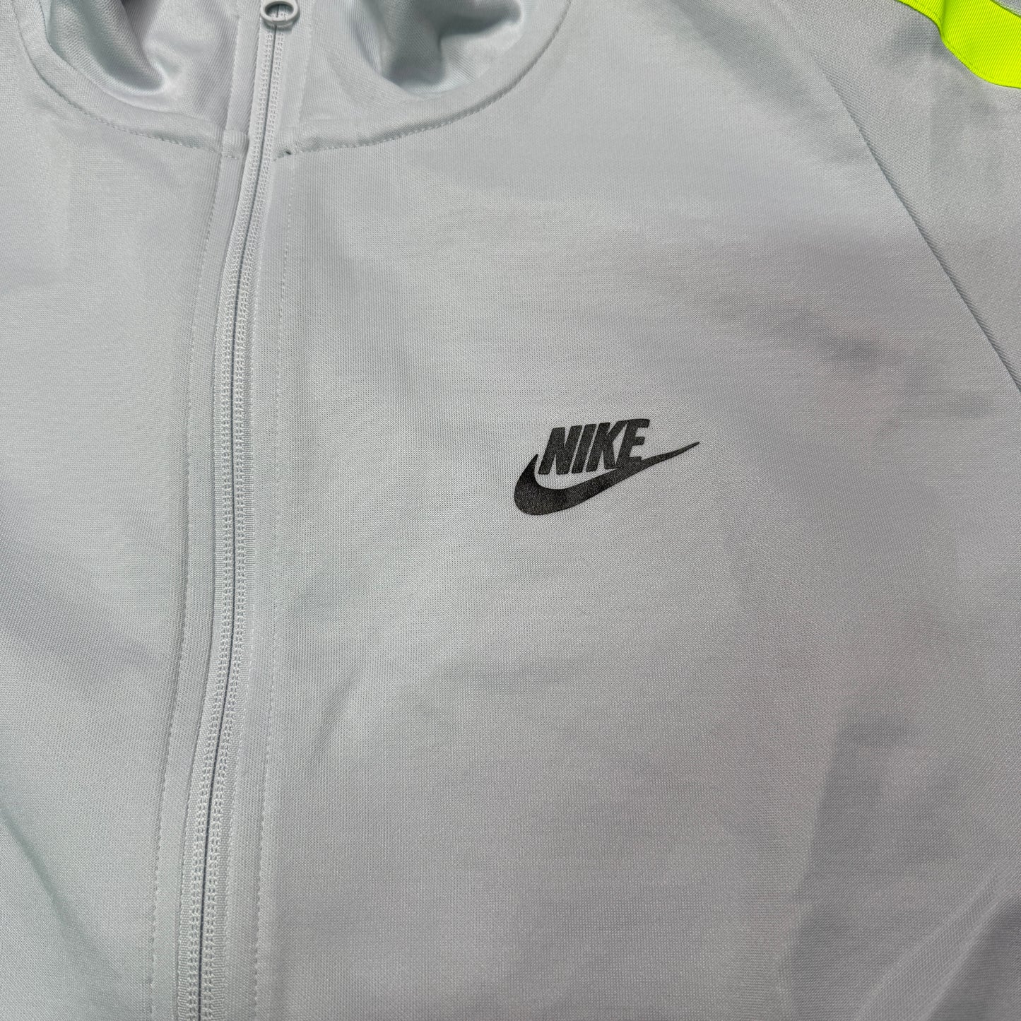 Nike NSW Full-Zip Tribute Jacket Grey Yellow 861648-043 SZ XL