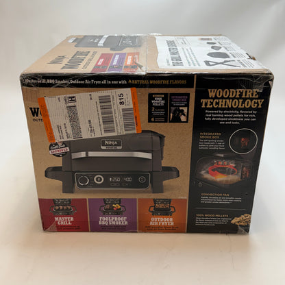 Ninja Woodfire Outdoor Grill & Smoker Black New In Box