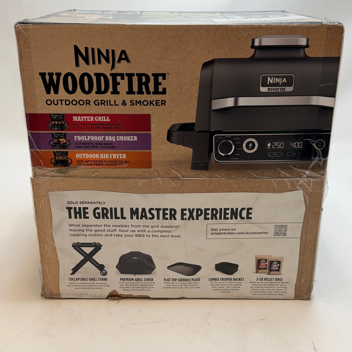 Ninja Woodfire Outdoor Grill & Smoker Black New In Box