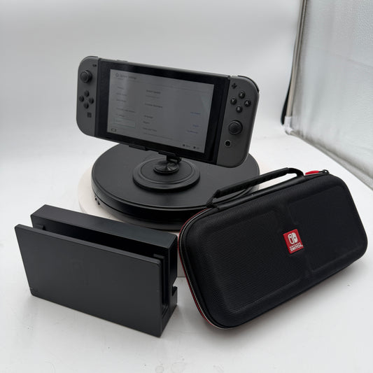 Nintendo Switch HAC-001-01 2019 Black Console with Case & Dock