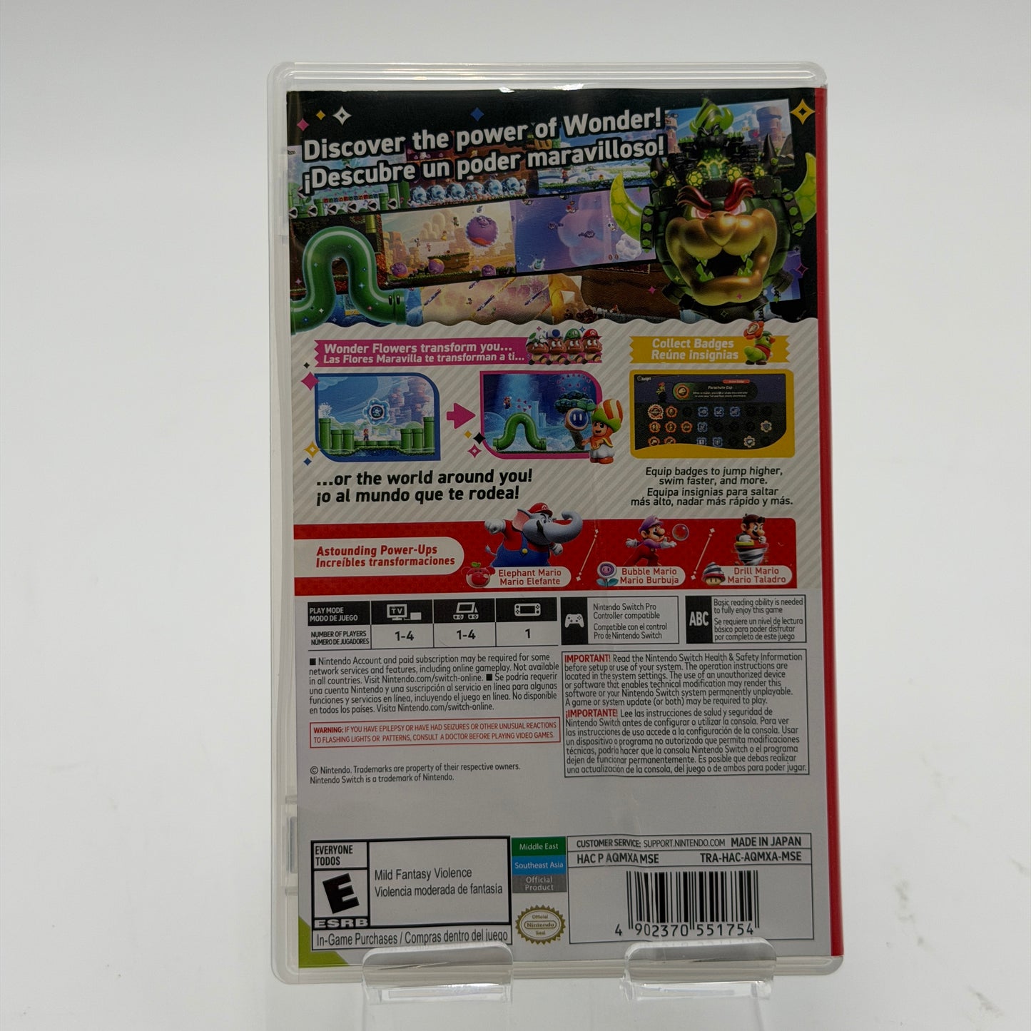 Nintendo Switch Super Mario Bros. Wonder Used With Box